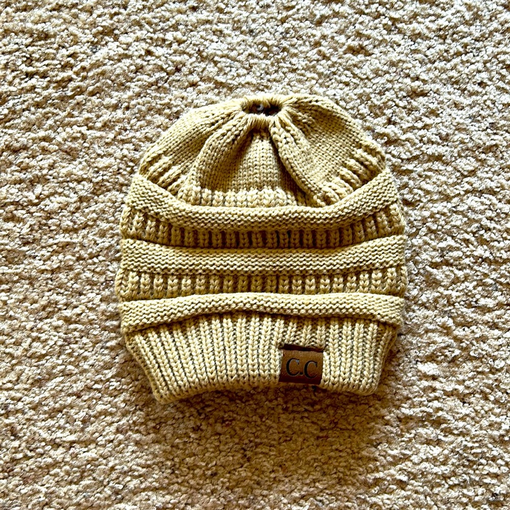 C.C hat with ponytail hole